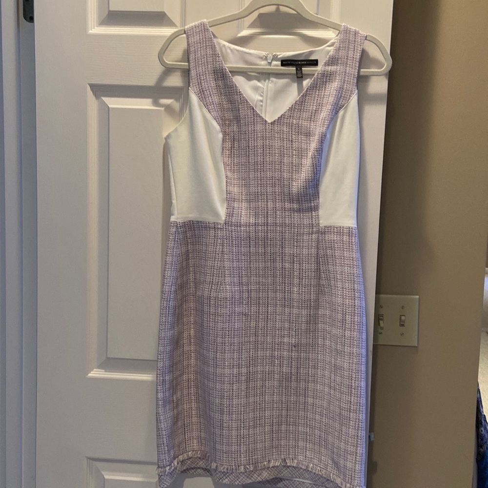 Off white and lavender tweed Dress